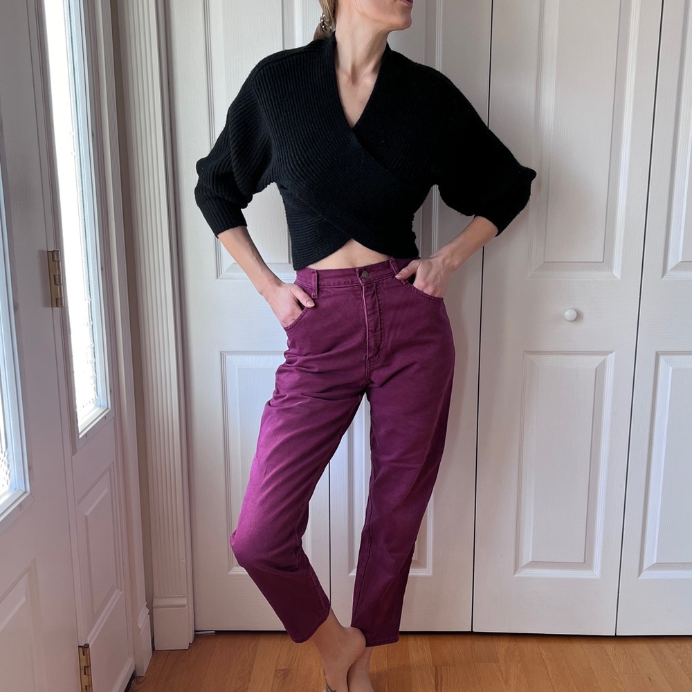 Northern Reflection High Waisted Magenta Jeans